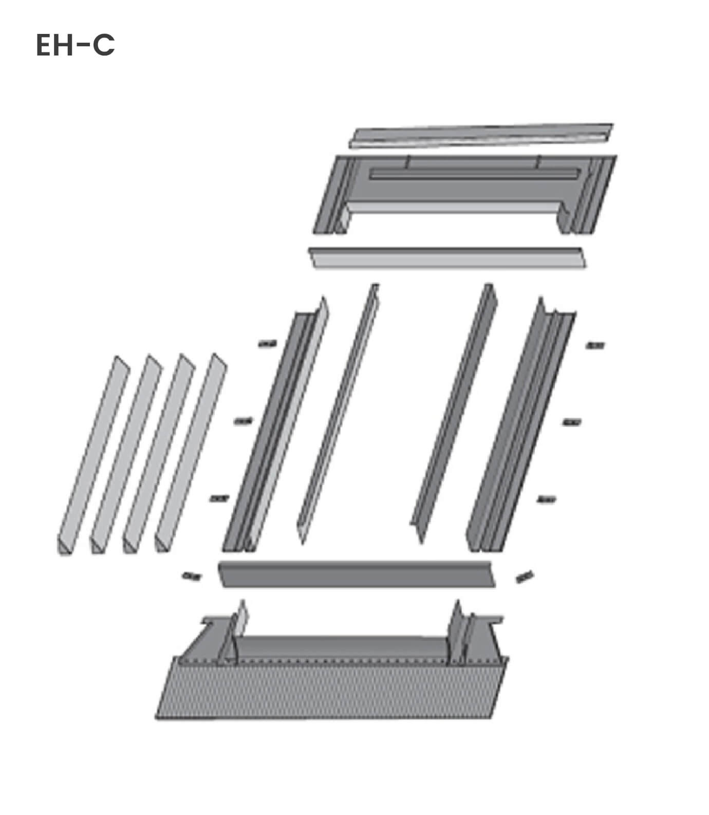 EH C High Profile Step Flashing Diagram