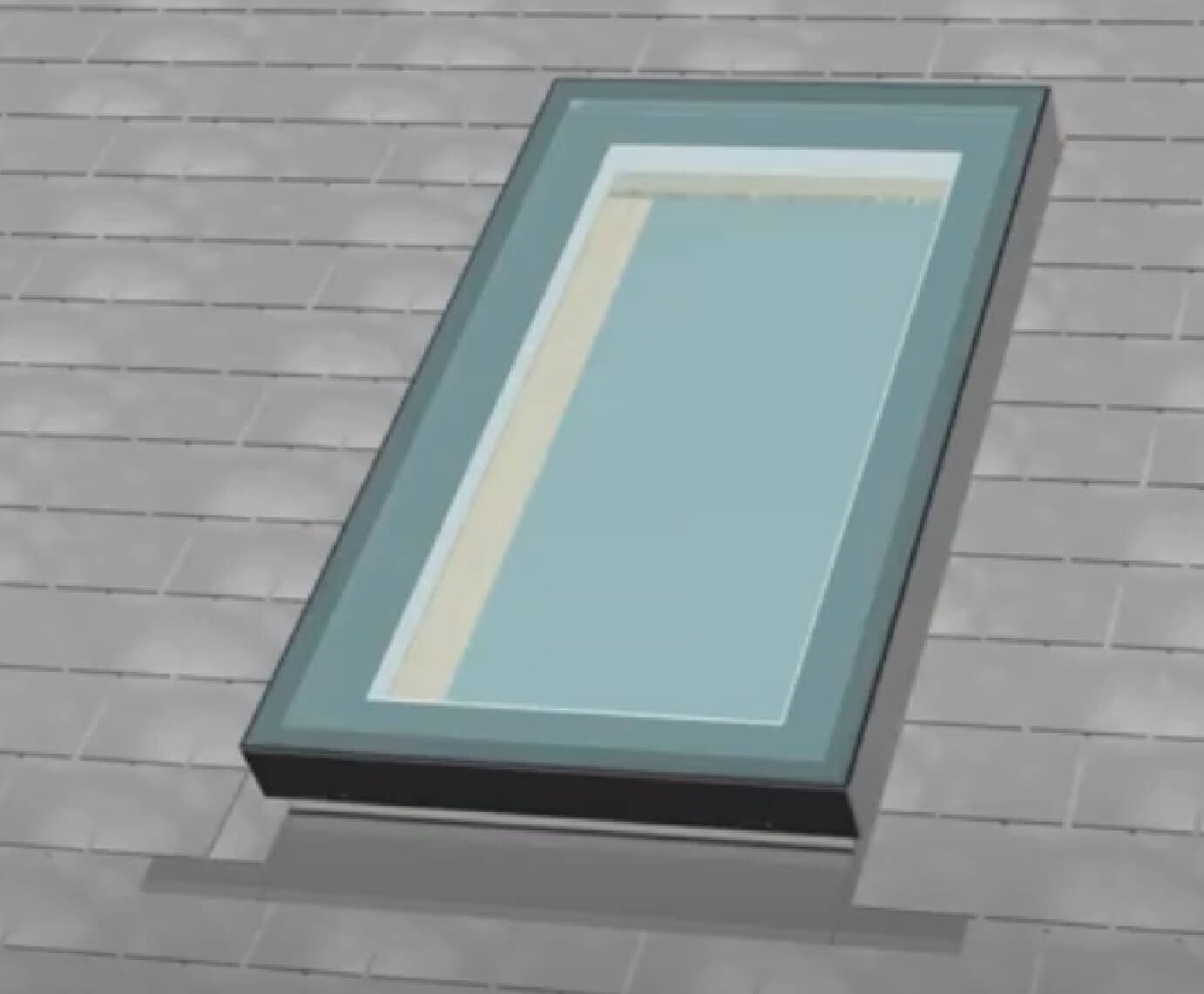 FAKRO Solin de puits de lumière avec montage sur cadre 11 EL C Low Profile Step Flashing