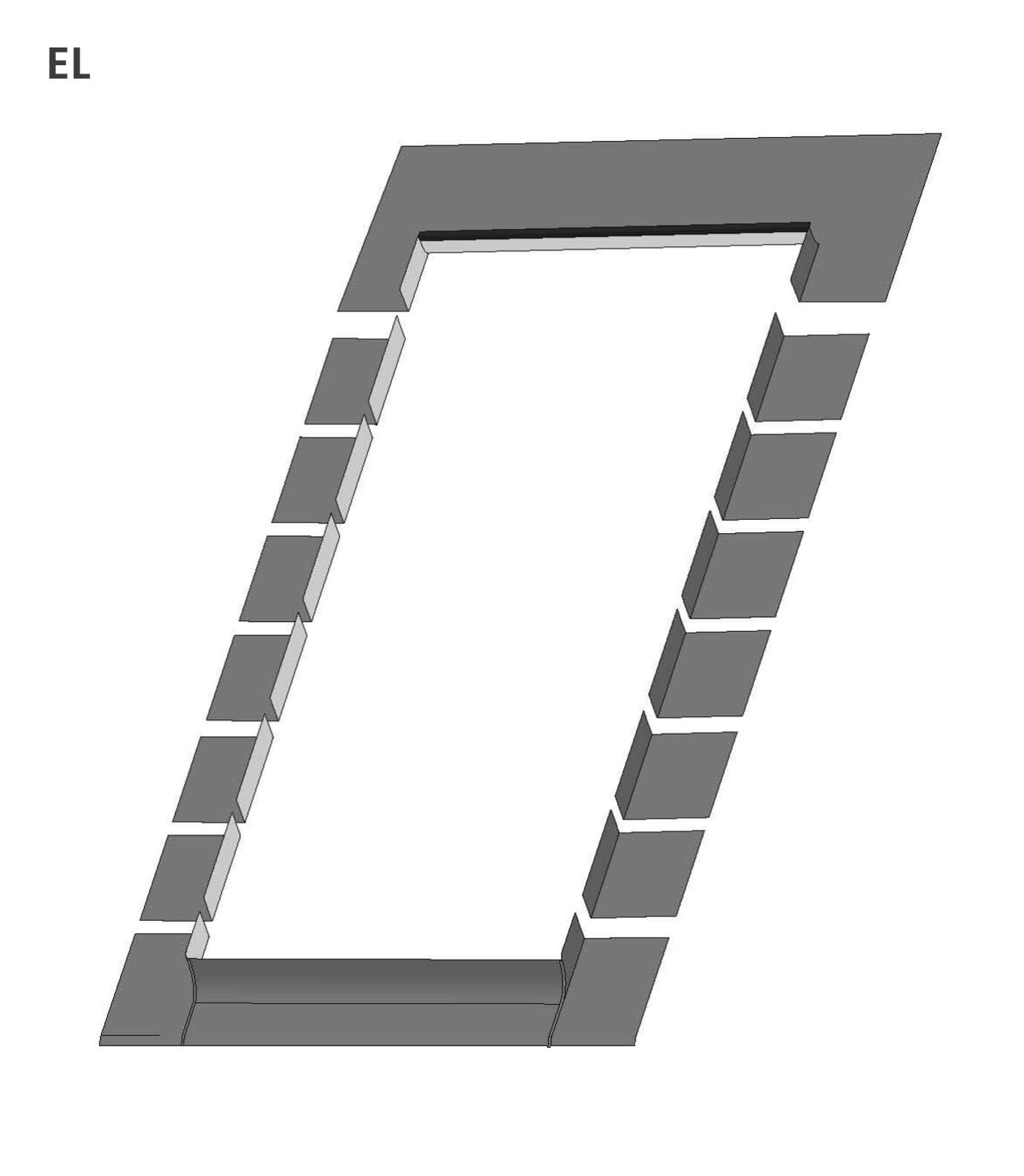 EL Low Profile Step Flashing diagram 1