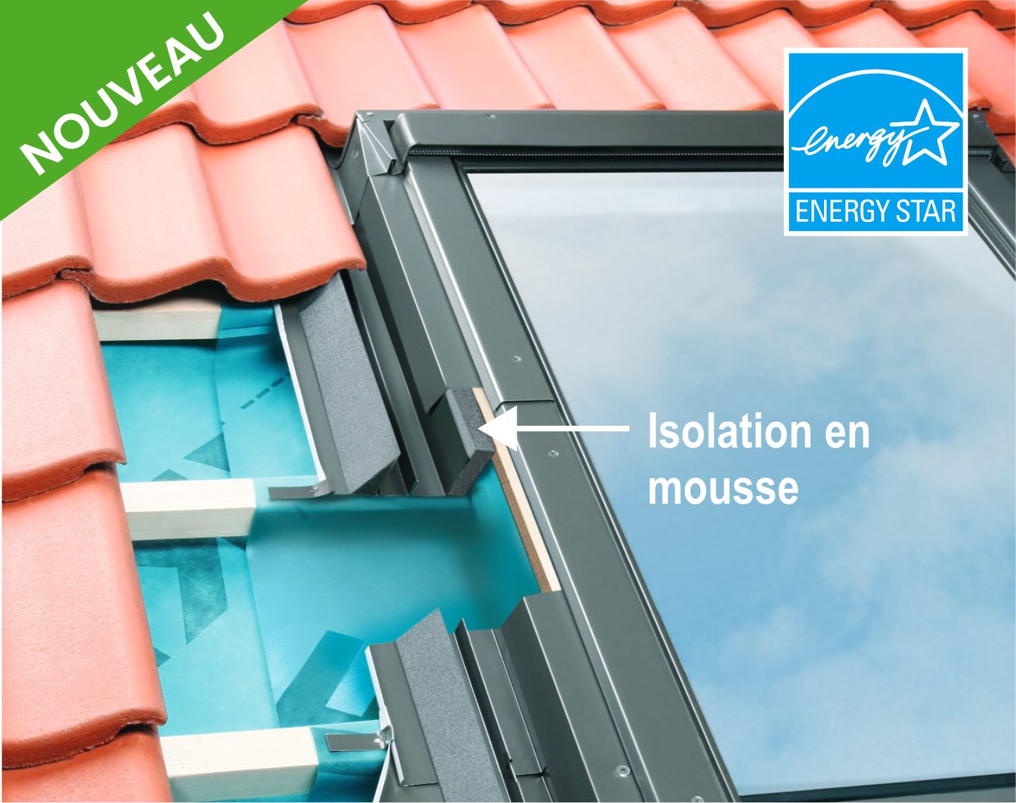 FAKRO - Solin De Puits De Lumière Avec Cadre Intégré 17 Isolution En Mousse