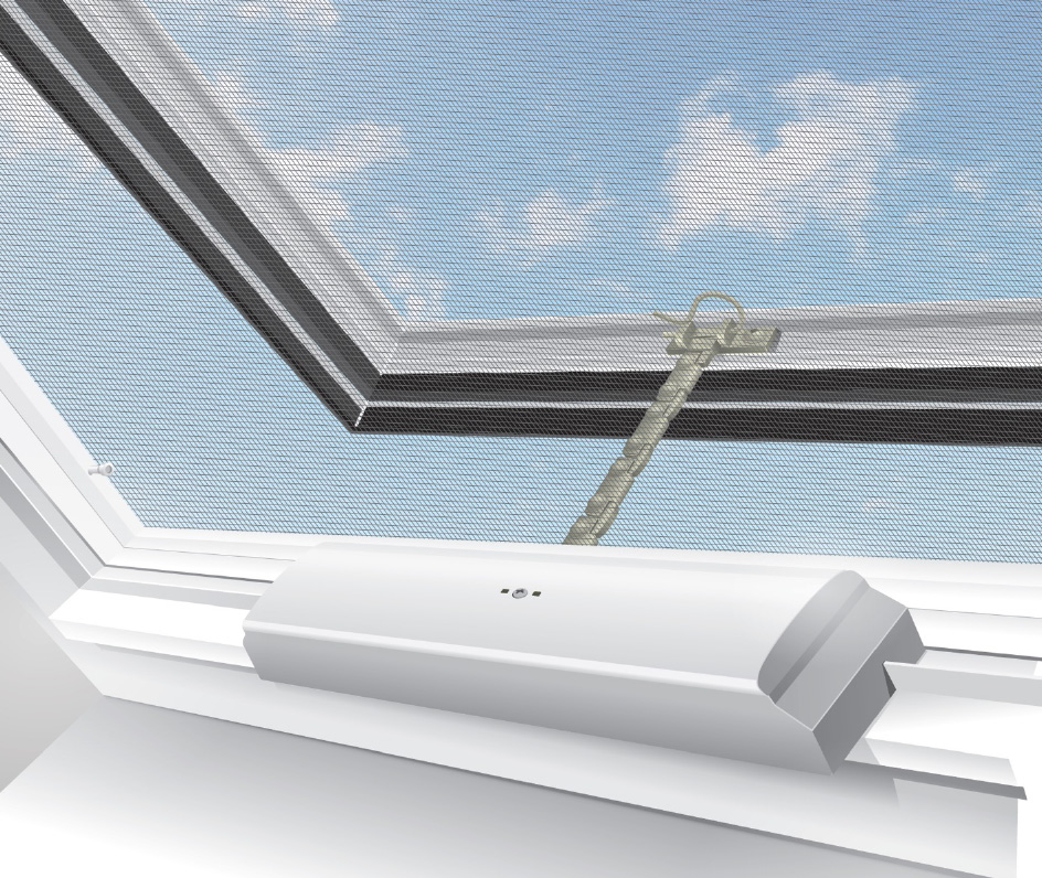 Columbia GL OCM E - Curb Mount Electric Venting Glass Skylight 38 Electric Venting Skylight With Screen Card