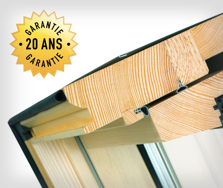 FAKRO FV – Puits De Lumière Avec Cadre Intégré À Ouverture Manuelle 20 Wooden Frame 20 Ans Garantie