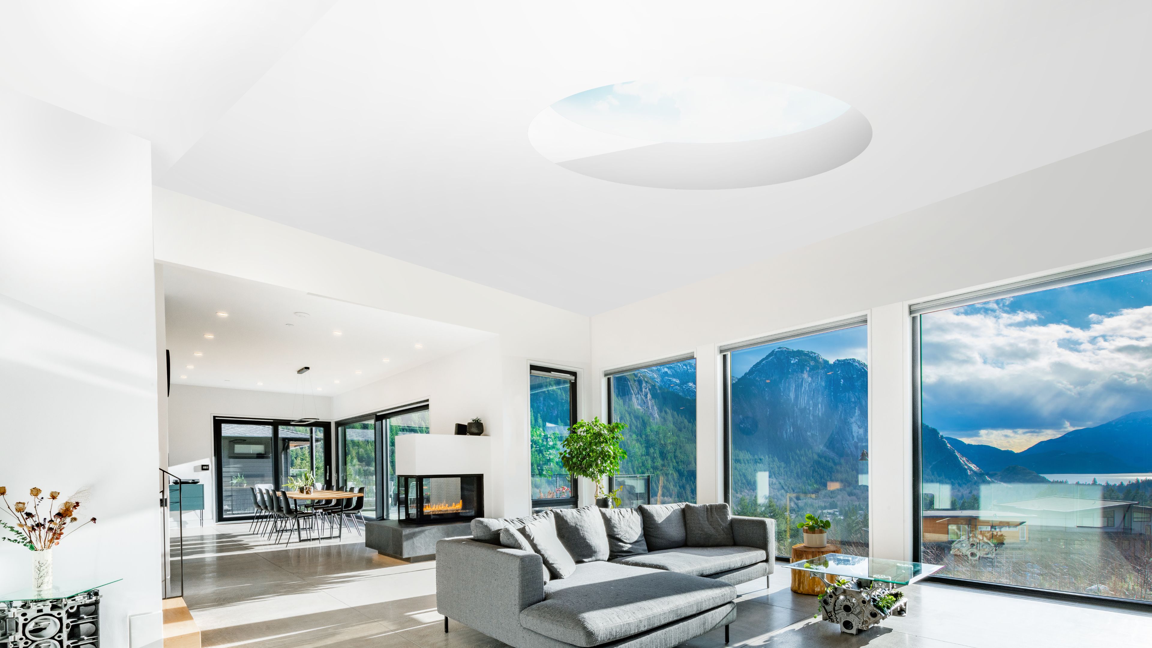 Ac crd living room skylight dome