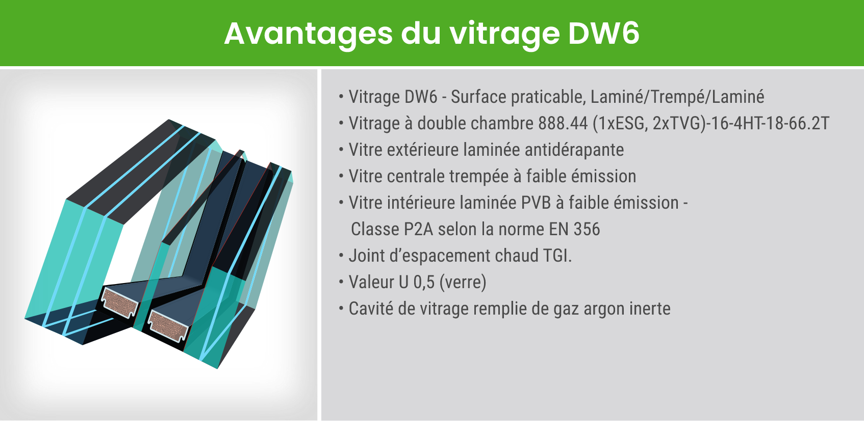 FAKRO DXW Fenêtre praticable pour toit plat 23 Dw6 Specs Fr