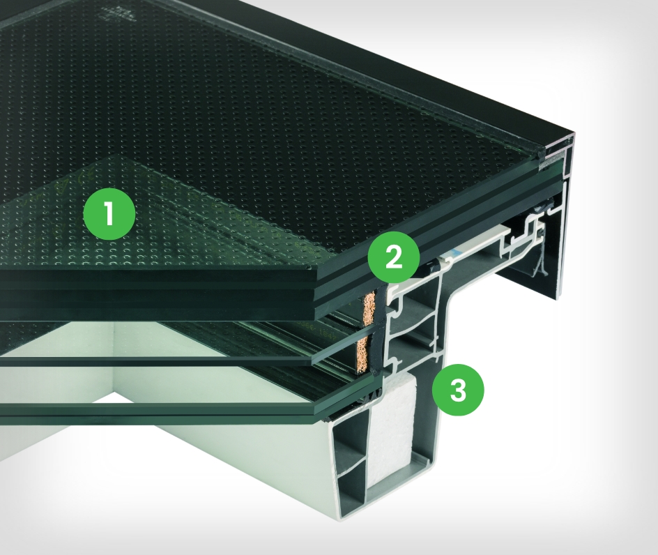 FAKRO DXW Fenêtre praticable pour toit plat 19 Dxw advanced design cross section