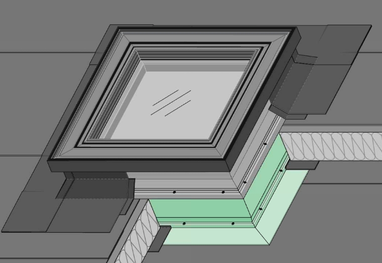 Fakro Drf Skylight Drawing Cross Section