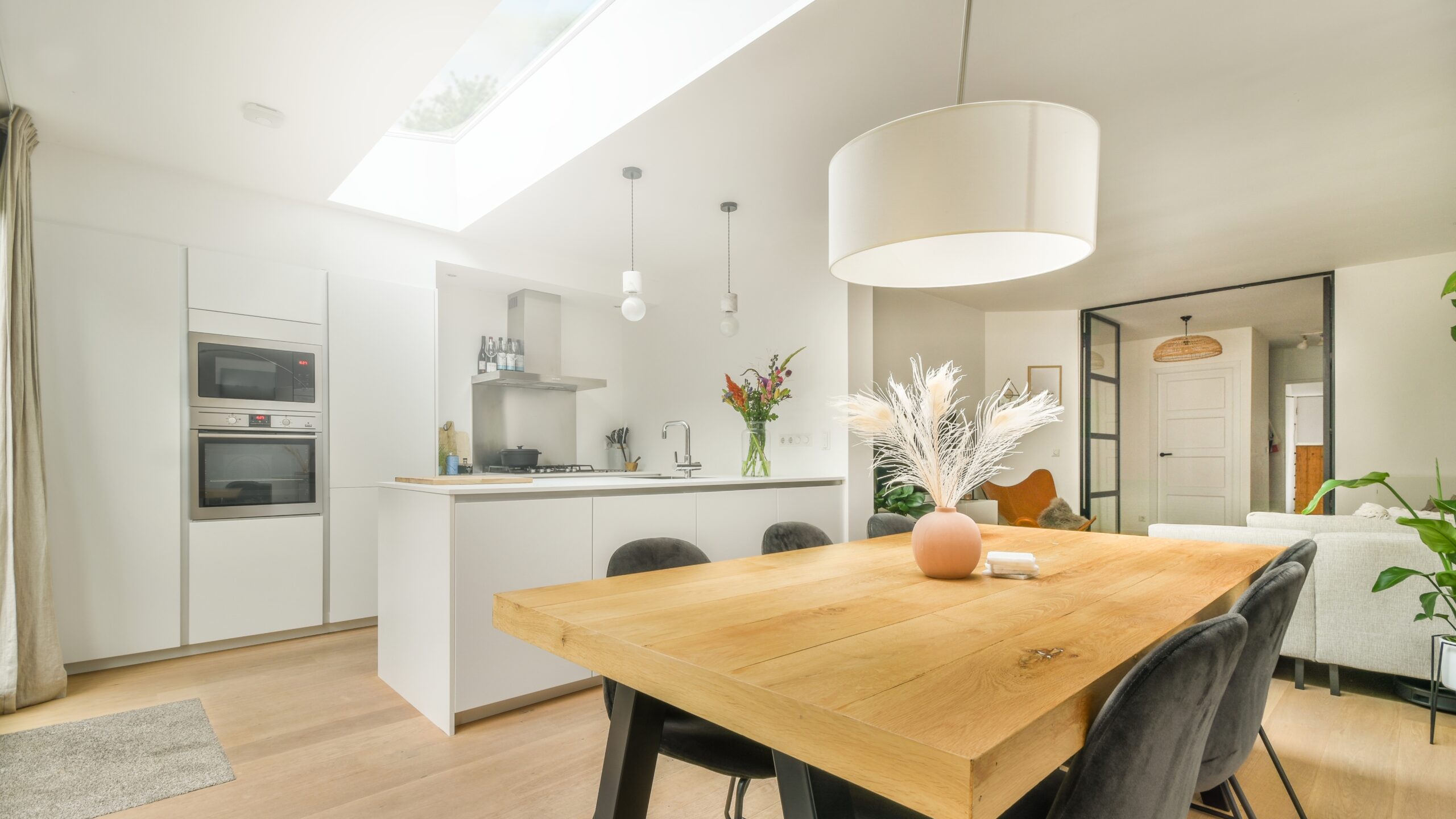 Skylights Kitchen Family Room Living Room