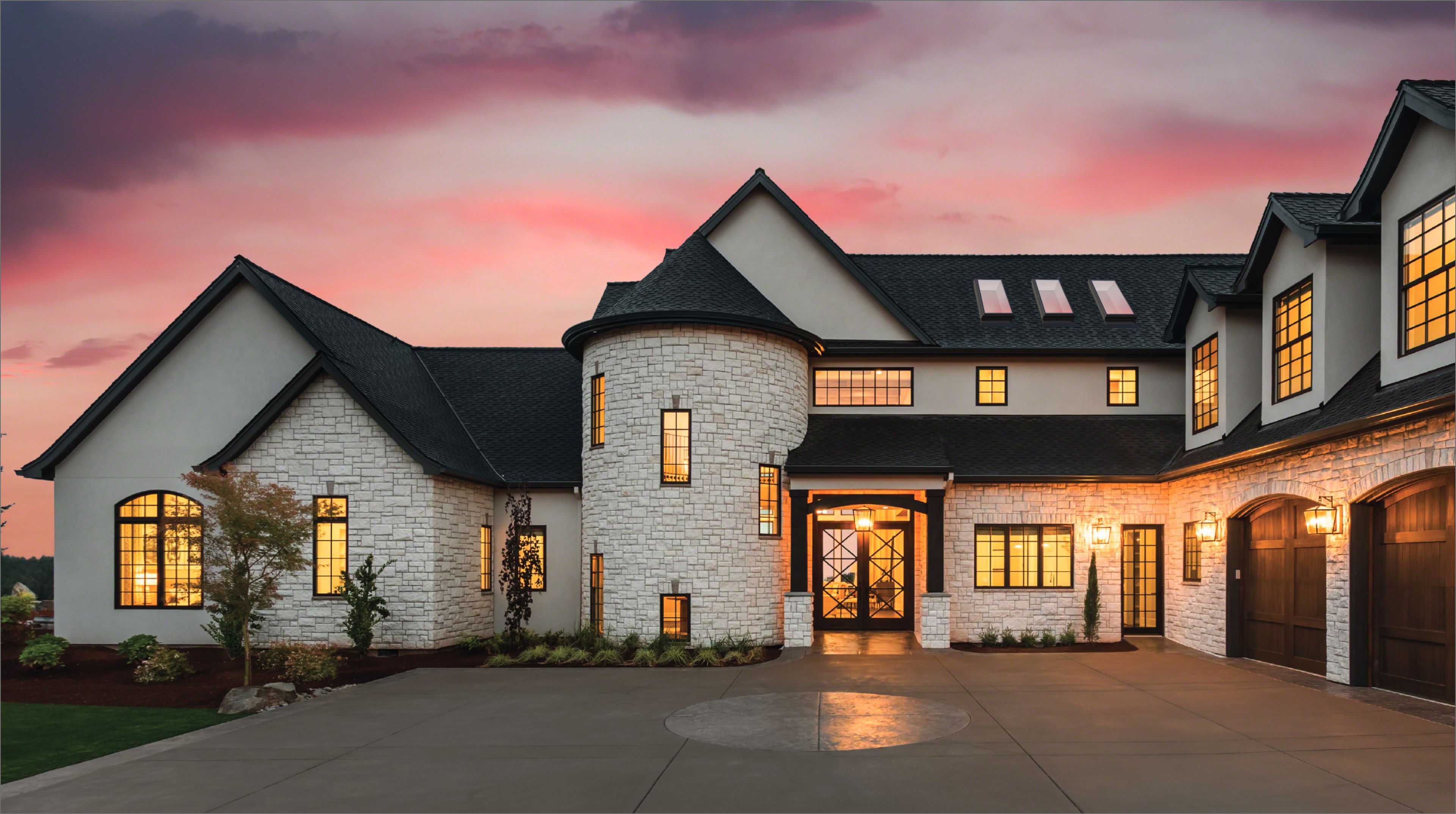 Large luxury home skylights
