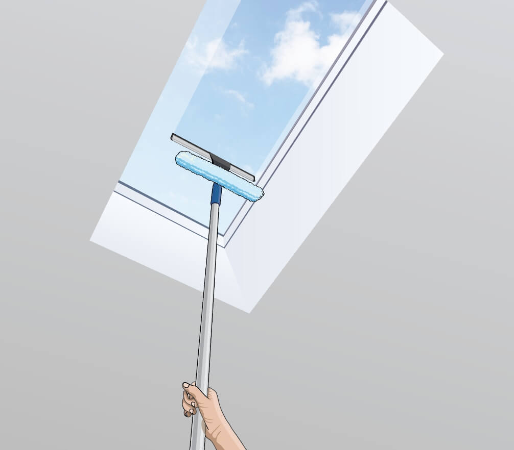 Service et entretien 14 Cleaning skylight interior 1