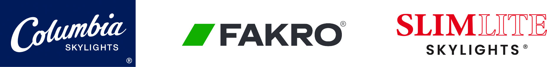 Columbia Fakro Slimlite Logos