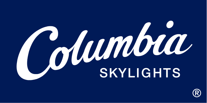 Columbia Skylights English Logo Blue Bg