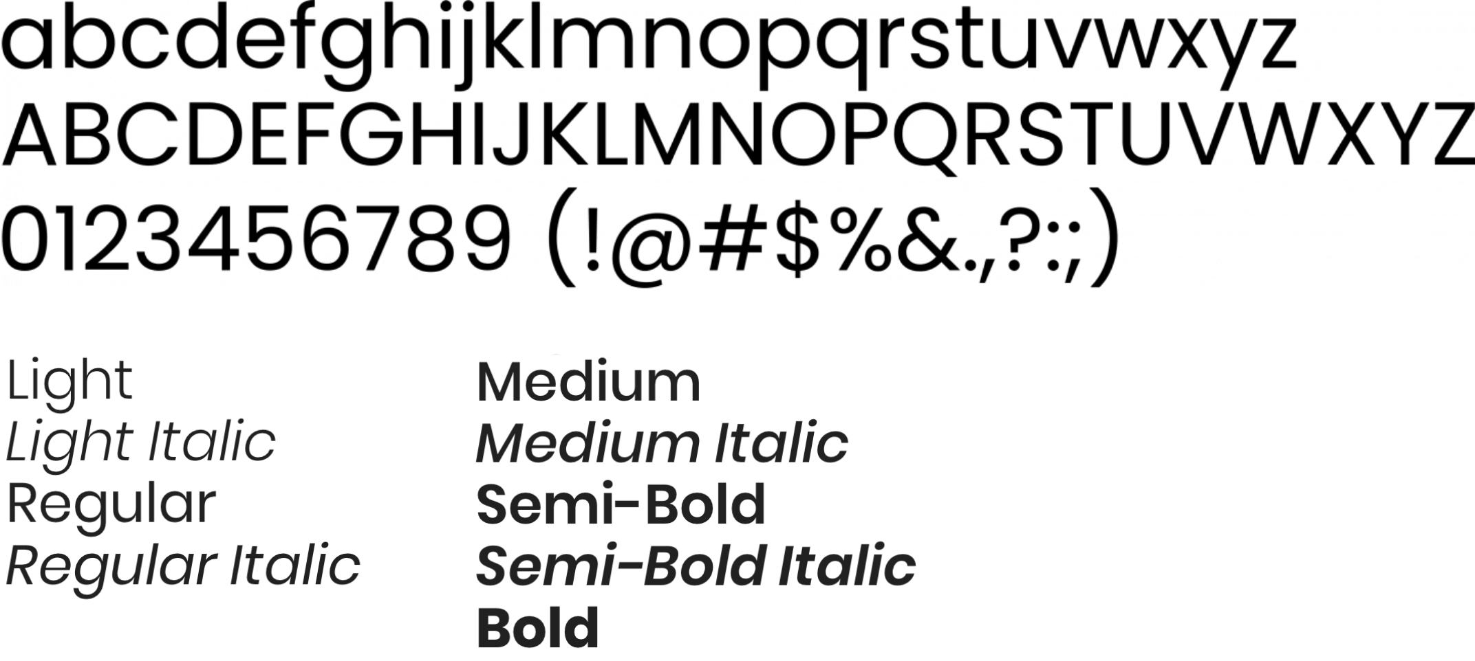 Lignes directrices de la marque 10 Poppin Font Samples