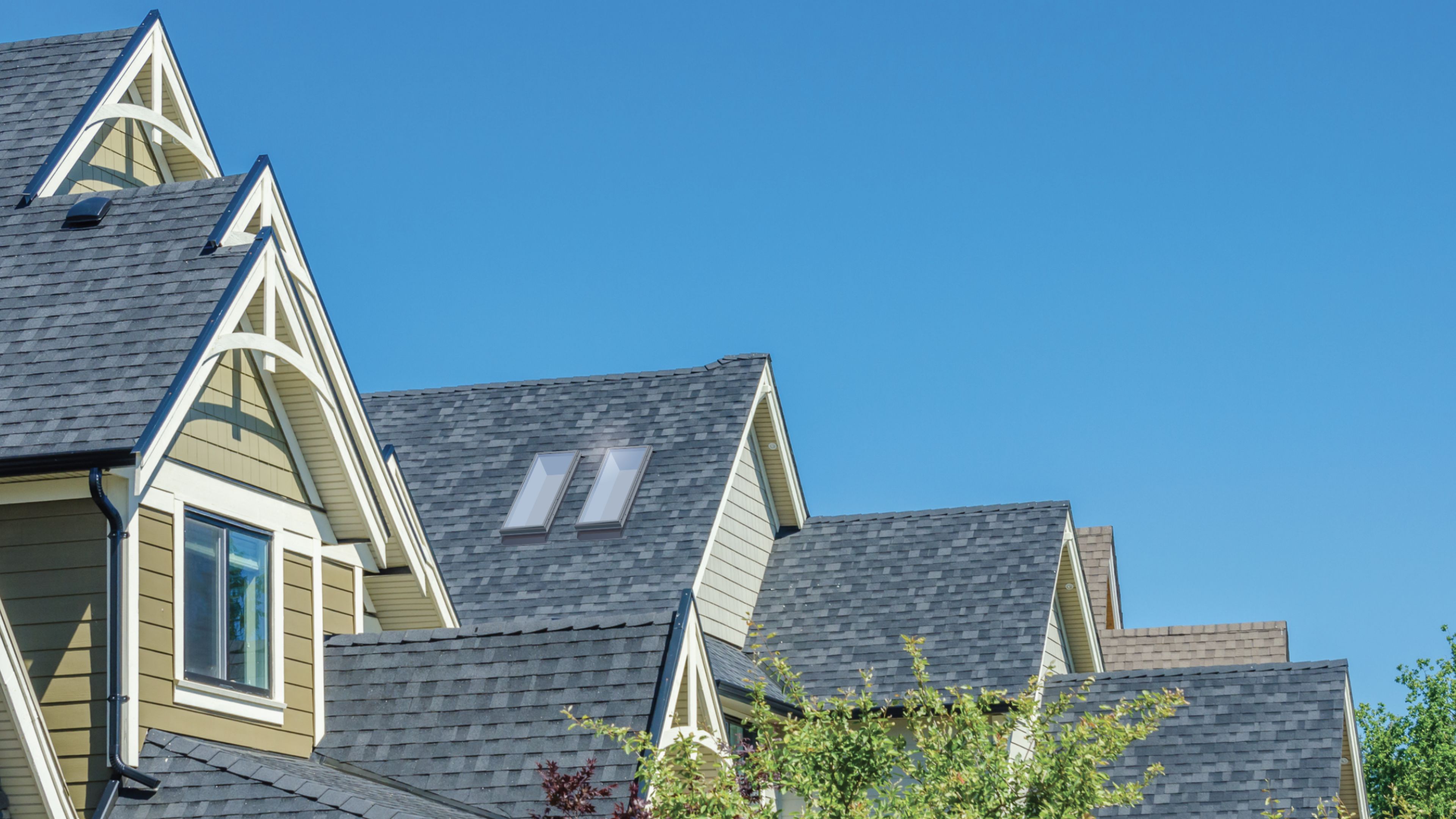Row Of Houses With Skylights