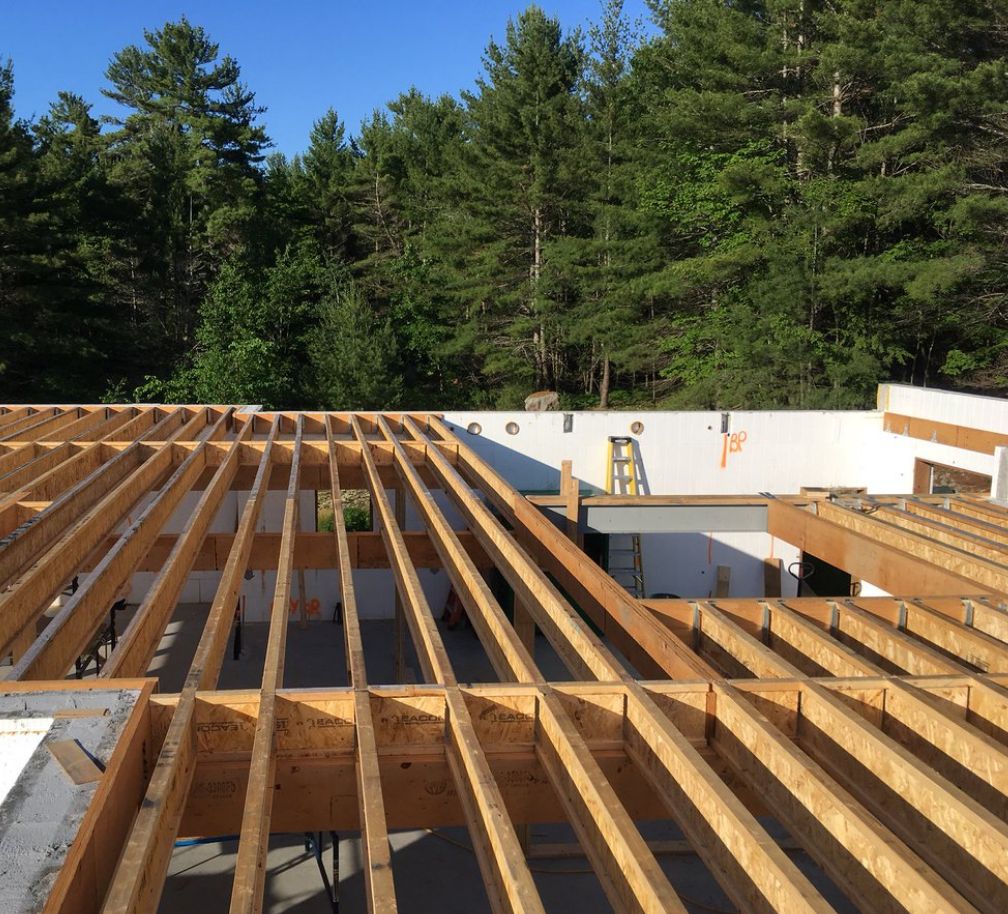 Roof Types & Slopes 22 Wood Frame Flat Roof