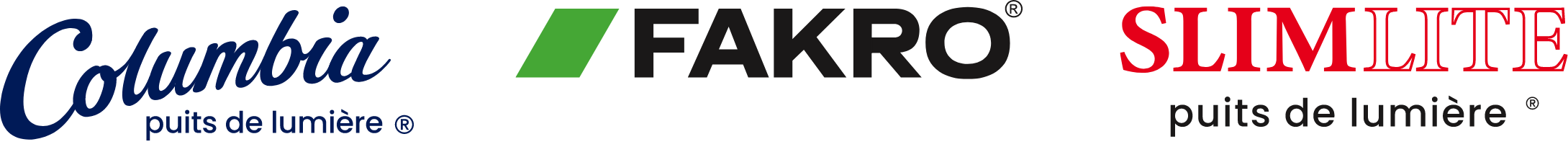 Columbia Fakro Slimlite Logos