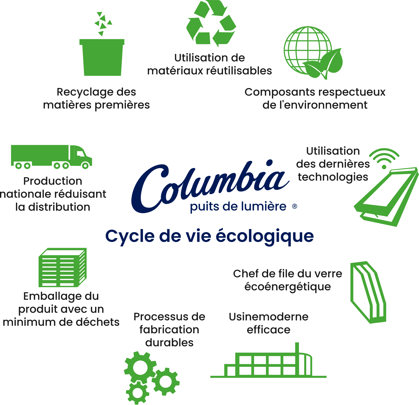 Développement durable 5 Cycle De Vie Ecologique