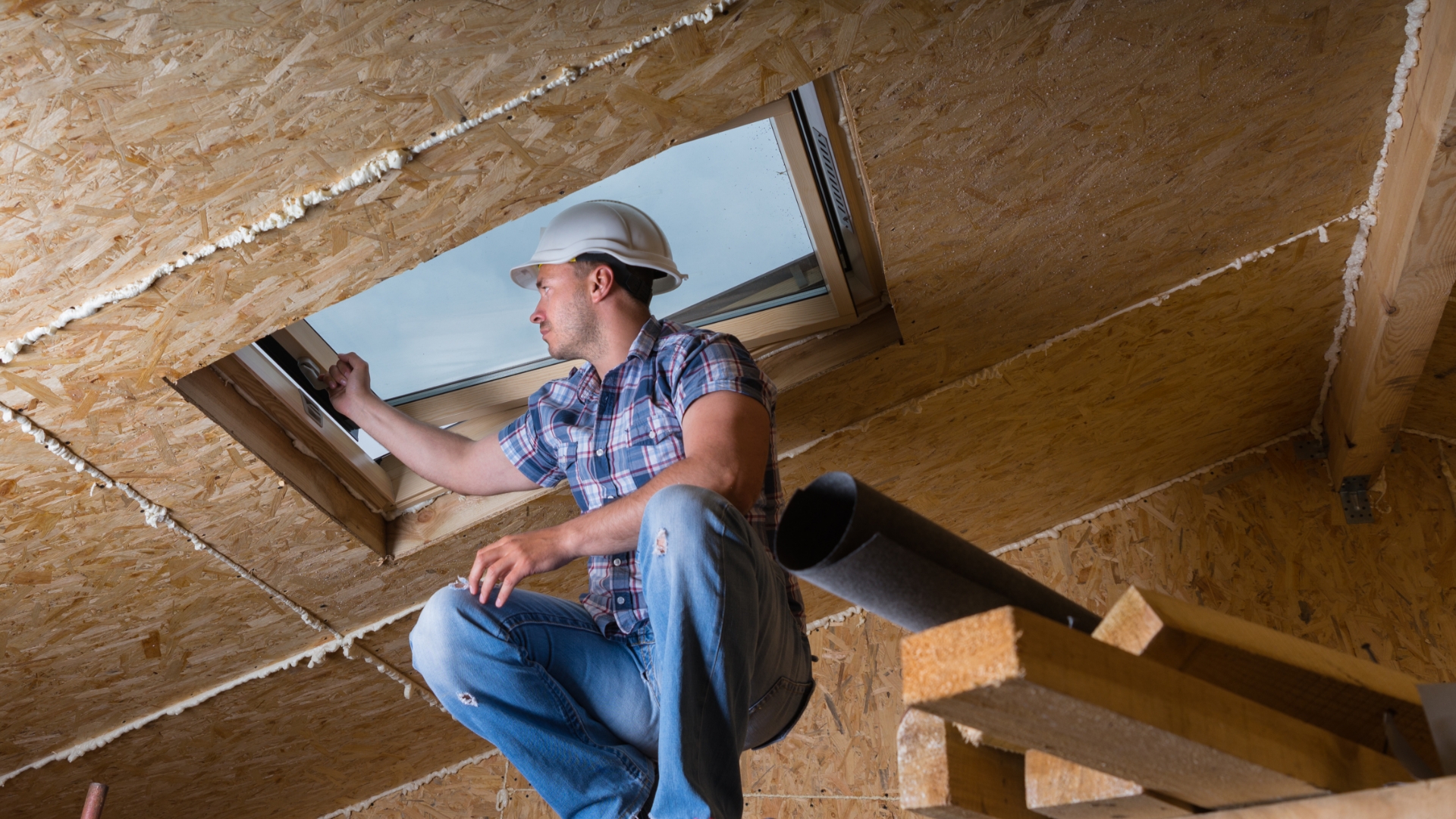 Skylight installer in roof hero