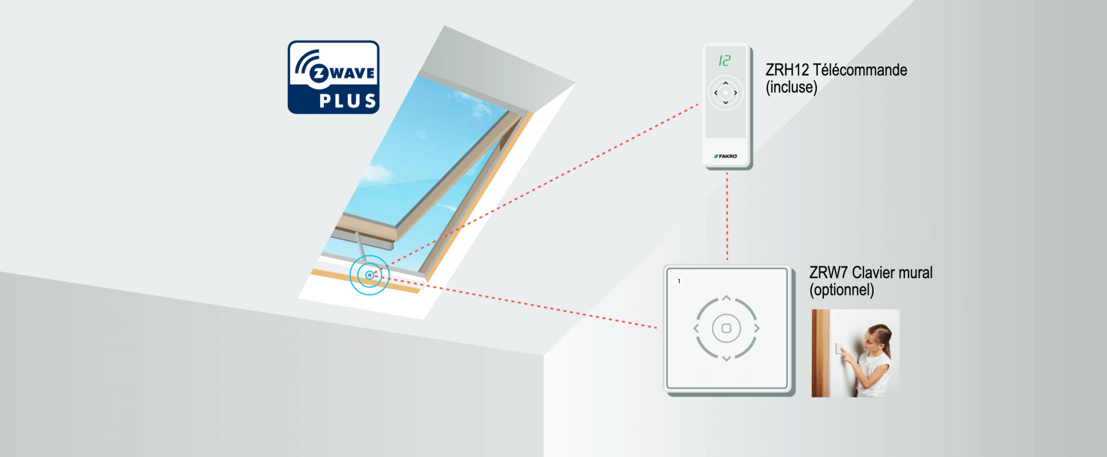FAKRO FVS – Puits De Lumière Avec Cadre Intégré à Ouverture Solaire 45 Controlez