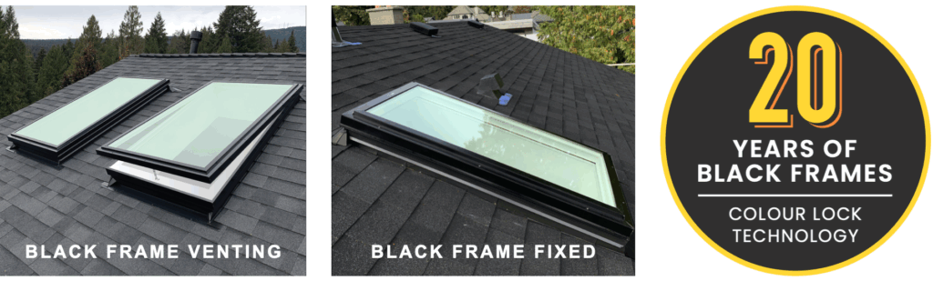 The superior black frame skylight 2 Black frame Image row